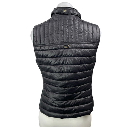 Love Tree Women's Black Sleeveless Quilted Full Zip Puffer Vest Coat Jacket Sz M