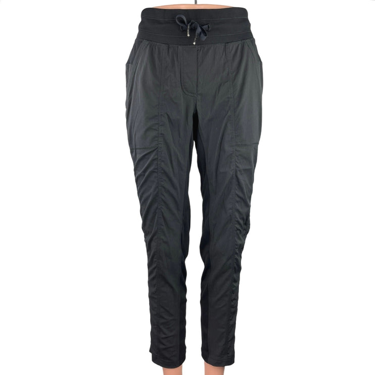 Lululemon Black High Rise Drawstring Athletic Activewear Jogger Trouser Pants 4