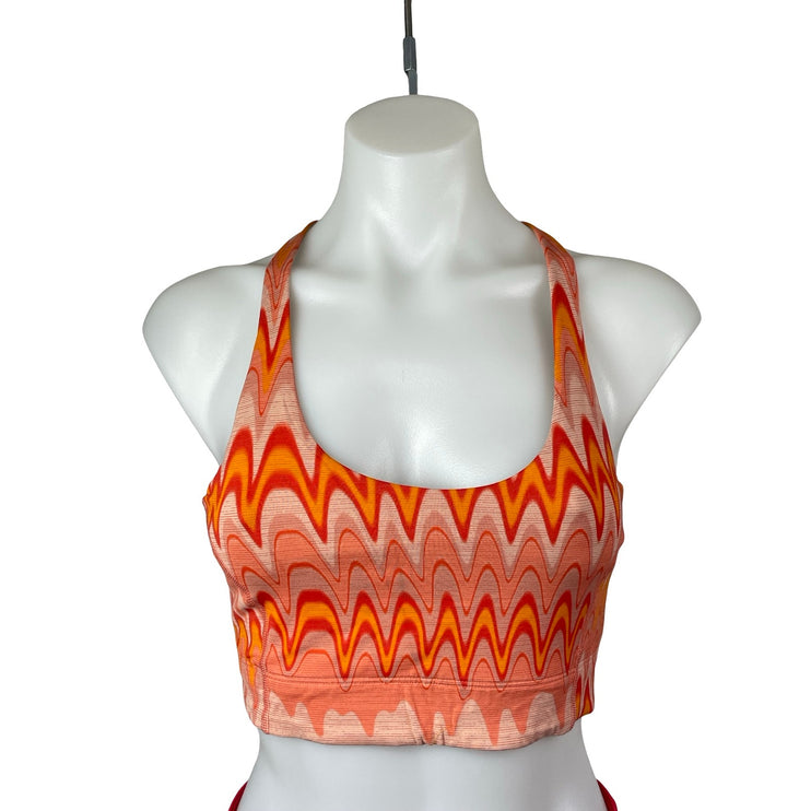 Outdoor Voices Thrive Coral Marble Racerback Athletic Sports Bra Crop Top Size S