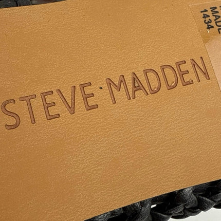 NEW Steve Madden Saxton Black Woven Pointed Toe Slip On Ballet Flats Shoes Sz 6