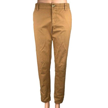 Tommy Hilfiger Women's Brown Mid Rise High Waist Chino Trousers Pants Size 6