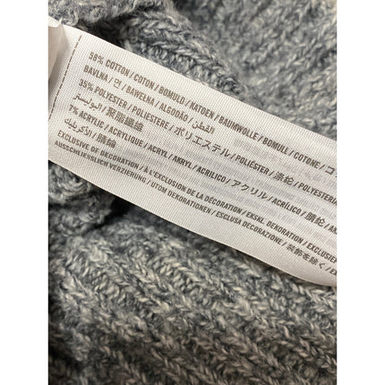 Abercrombie & Fitch Womens Gray Cable Knit V-neck Long Sleeve Crop Sweater Top M