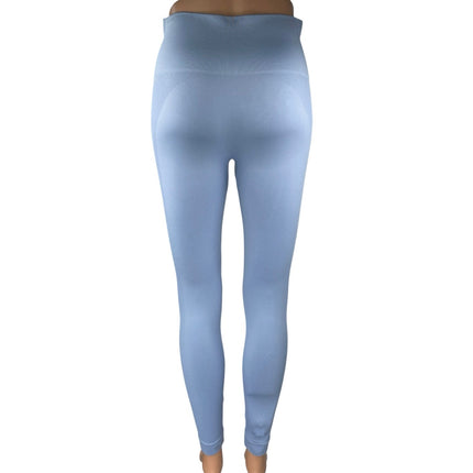 Set Active Women's Blue High Rise Yoga Workout Athletic Leggings Pants Size M