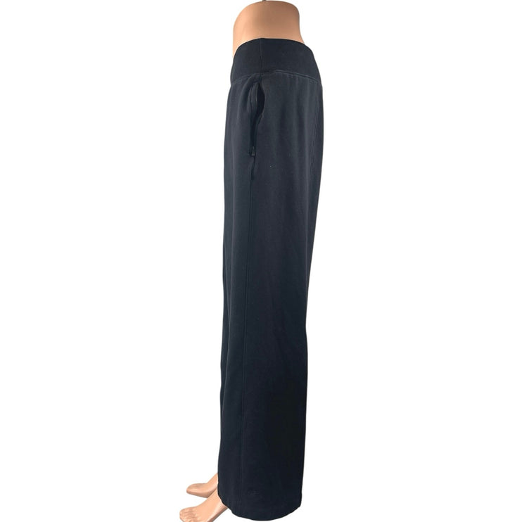 Athleta Women's Black Wide Leg Elastic Waist Activewear Trousers Sweatpants Sz M