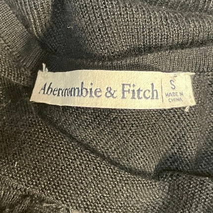 Abercrombie & Fitch Black Sheer Knit Long Sleeve Button Down Cardigan Top Size S