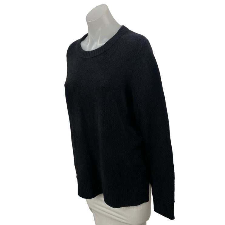 J.Crew Women's Black Long Sleeve Round Neck Knit Relaxed Sweater Top Size S