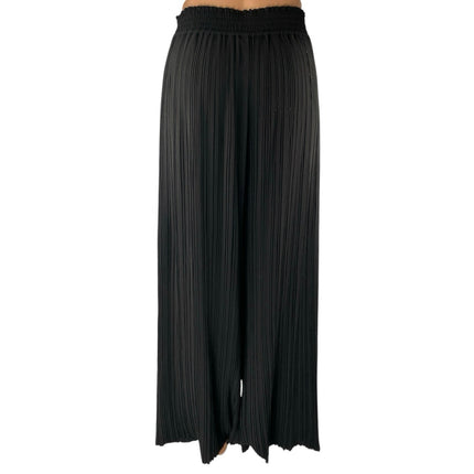 Gorman Women's Black Elastic High Waist Pleated Wide Leg Trousers Pants Size 8
