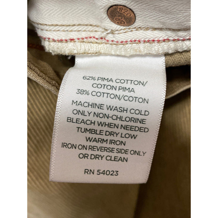 Banana Republic Mens Brown Corduroy High Rise Straight Trousers Pants W36 L30