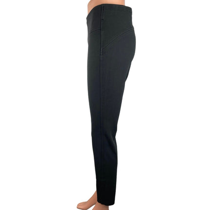 Lululemon Black Mid Rise Skinny Pull On Zip Pocket Stretch Ankle Crop Pants M