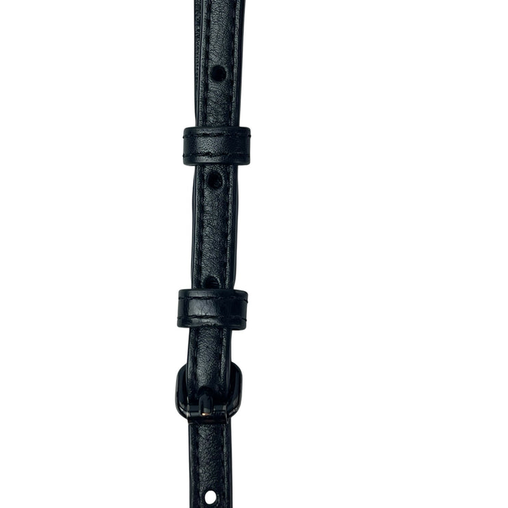 Rebecca Minkoff Chevron Quilted Black 100% Leather Chain Crossbody Purse Bag OS