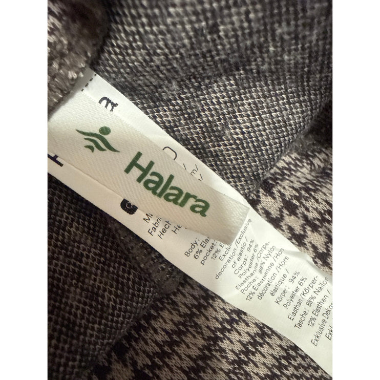 Halara Flex Women's Beige Houndstooth Plaid Skinny Trousers Work Pants Size XS