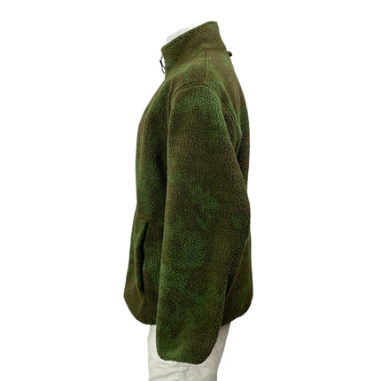 New Balance High Pile Men's Green Woodland Camo Printed Fleece Sweater Jacket M