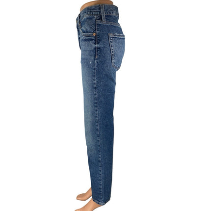 GAP 90's Loose Women's Blue Mid Rise Straight Leg Slim Denim Jeans Pants Size 24