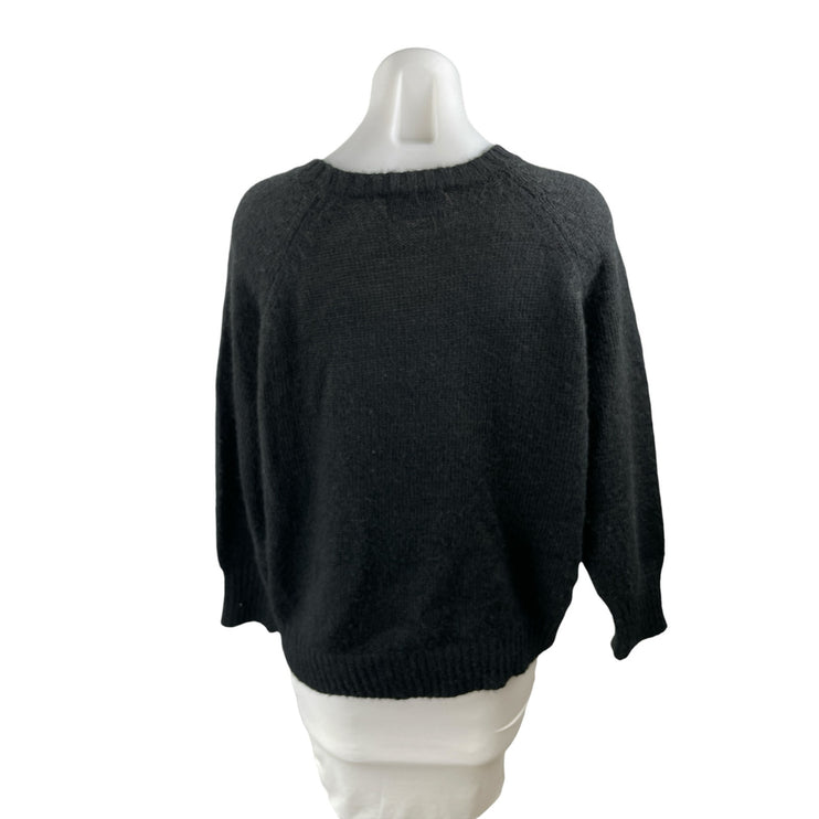 Old Navy Women's Black Long Sleeve Round Neck Knit Sweatshirt Sweater Top SP