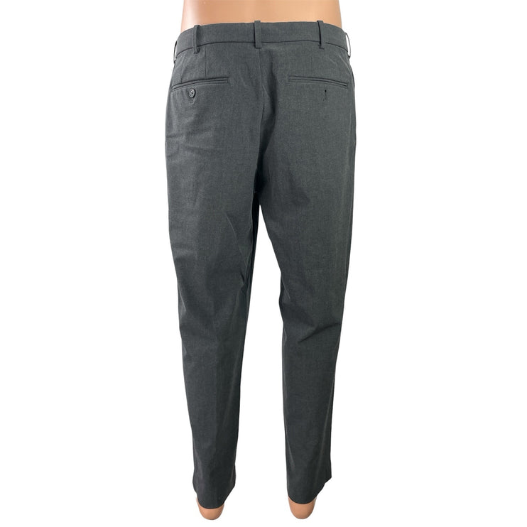 Uniqlo Smart Men's Dark Gray Wool-like Slim Tapered Chino Dress Pants Size L