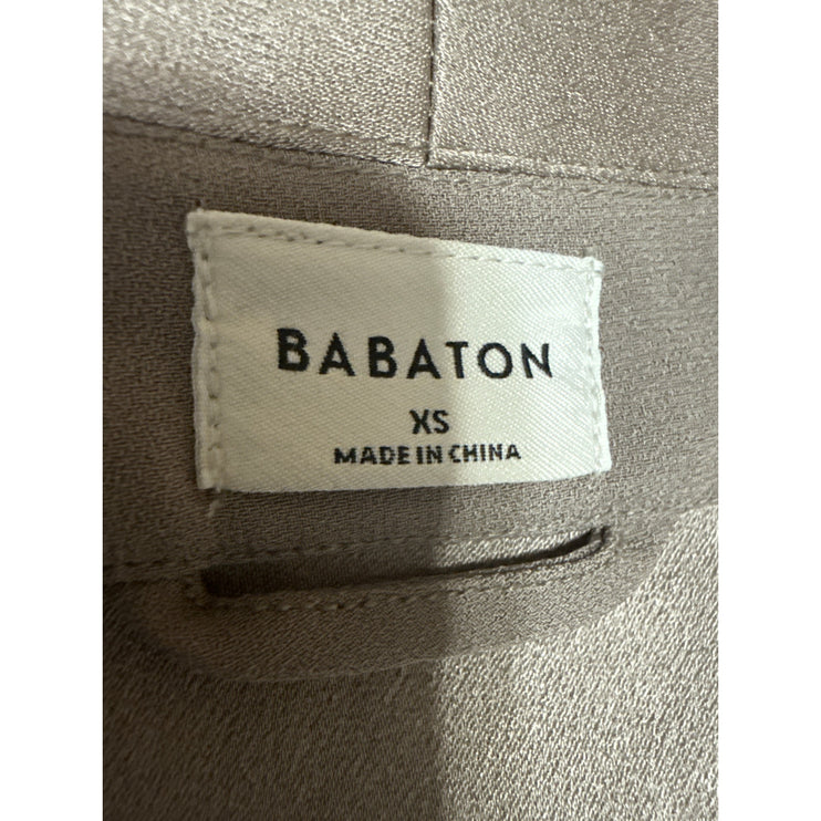 Aritzia Babaton Women's Tan One Button Collar Long Sleeve Blazer Coat Jacket XS