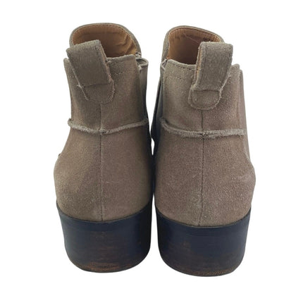 Steve Madden Dicey Women's Brown Tan Suede Leather Chelsea Ankle Boots Size 7.5