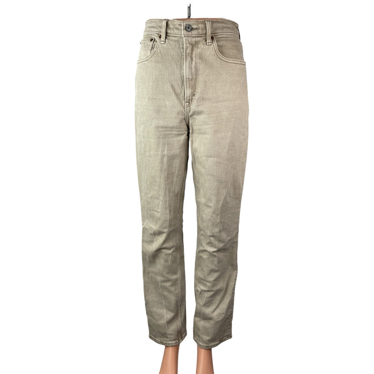 Abercrombie & Fitch Women's Khaki Ultra High Rise Straight Denim Jeans Pants 2