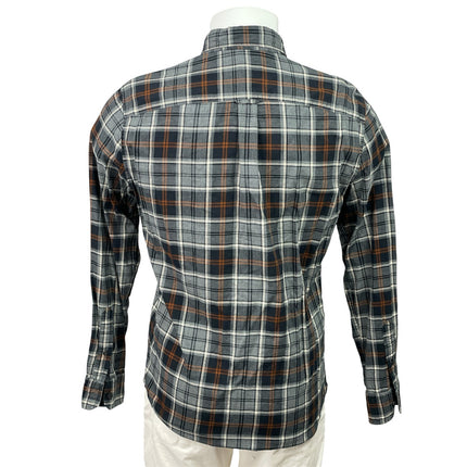 American Eagle Outfitters Men's Black Gray Long Sleeve Plaid Button Up Shirt S
