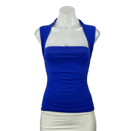 Aritzia Contour Women's Royal Blue Sleeveless Square Neck Knit Tank Top Size S