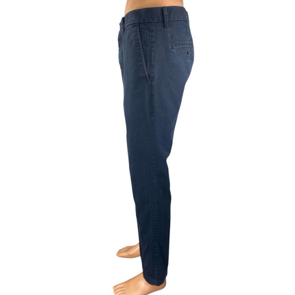 Gap Men's Blue Slim Straight Leg Mid Rise Chino Trousers Dress Pants Size 32x30