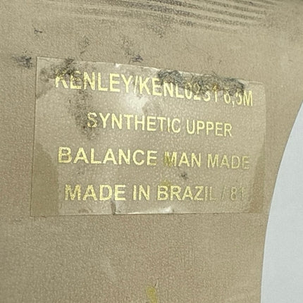 Steve Madden Kenley Yellow Braided Woven Leather Square Toe Heels Sandals Sz 6.5