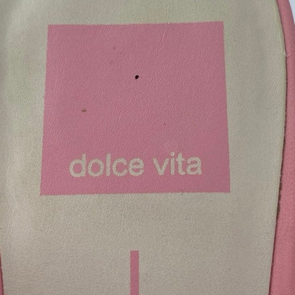 Dolce Vita Paily Pink Double Braided Band Straps Square Toe Heels Sandals Size 8