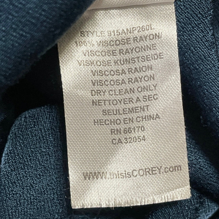 Anthropologie Corey Lynn Carter Angelica Blue Drape Tapered Harem Pants Size 8