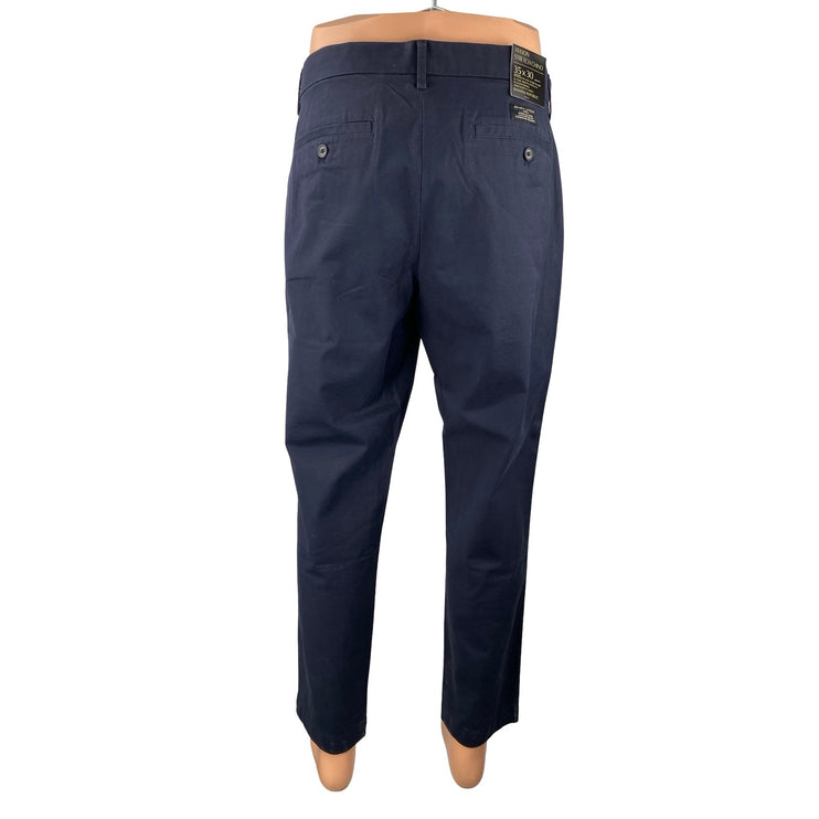 NEW Banana Republic Mason Men's Blue Tapered Chino Khaki Trousers Pants Size 35