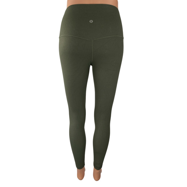 Lululemon Instill Women's Green High Rise Yoga Workout Athletic Leggings Pants 4