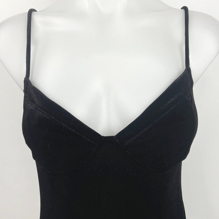 Urban Outfitters Women's Black Spaghetti Straps V-Neck One Piece Bodysuit Size M