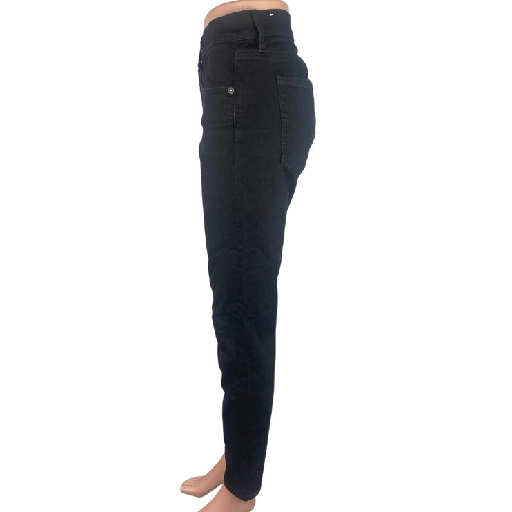 LOFT Black Slim Pockets Mid Rise Skinny Stretch Ankle Cropped Denim Jeans Size 8