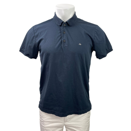 Rag & Bone Men's Navy Blue Short Sleeve Tennis Golf Casual Polo Shirt Top Size M