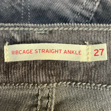 Levi's Ribcage Straight Ankle Women's Black High Rise Relaxed Denim Jeans 27