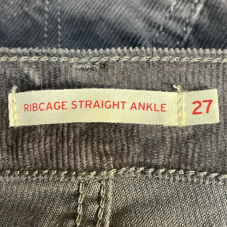Levi's Ribcage Straight Ankle Women's Black High Rise Relaxed Denim Jeans 27