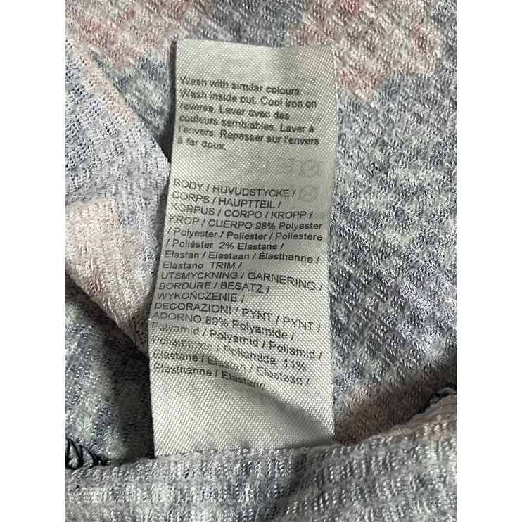 River Island Multicolor Lace Trim Floral V Neck Cami Camisole Tank Mini Dress 10
