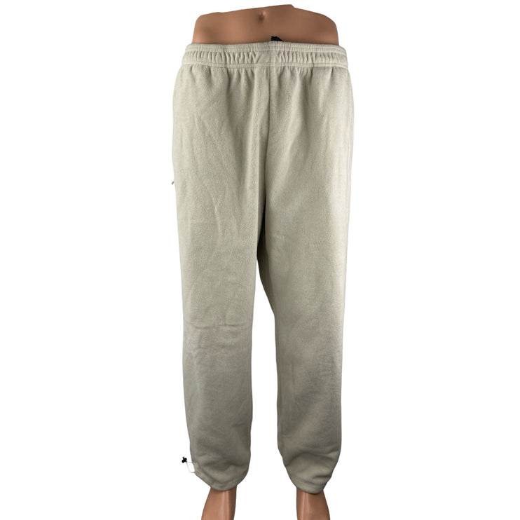GAP Beige Fleece High Rise Athletic Track Joggers Trousers Sweat Pants Size XL