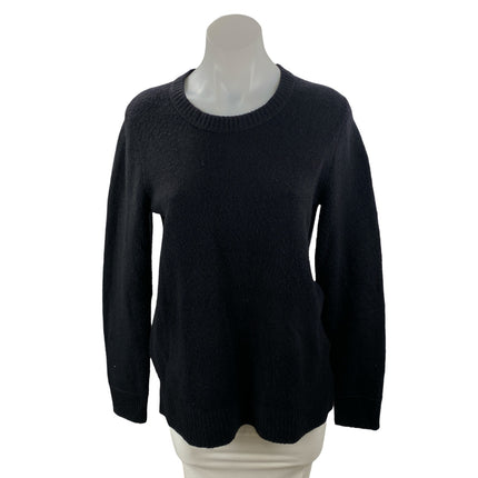 J.Crew Women's Black Long Sleeve Round Neck Knit Relaxed Sweater Top Size S