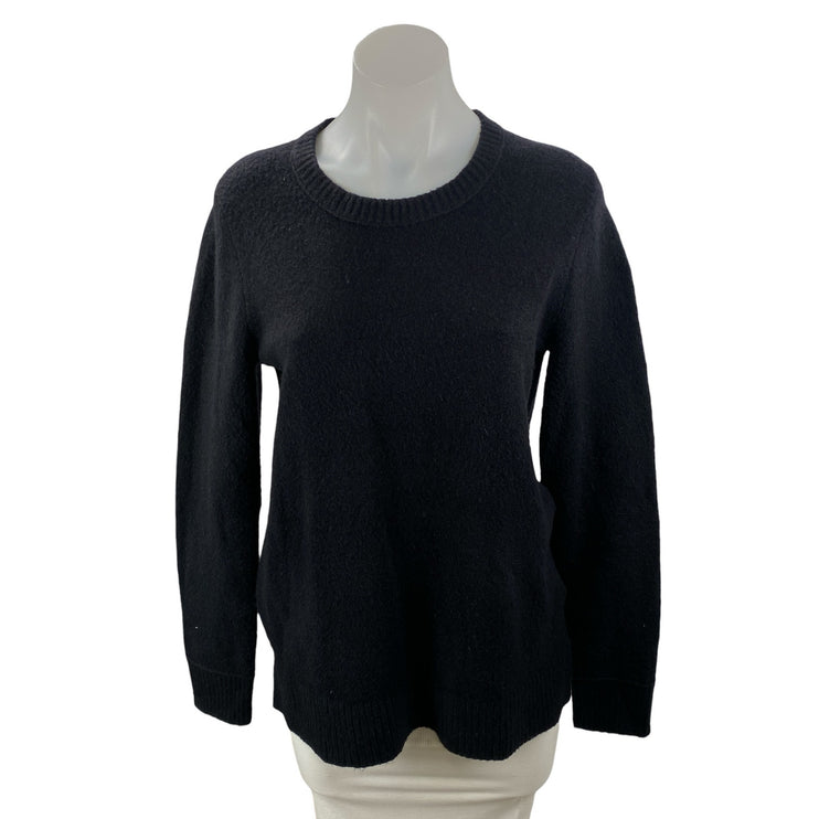 J.Crew Women's Black Long Sleeve Round Neck Knit Relaxed Sweater Top Size S