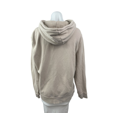 H&M Women's Beige Long Sleeve Relaxed Hoodie Hooded Sweatshirt Top Size XL