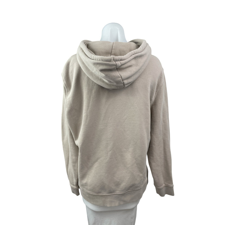 H&M Women's Beige Long Sleeve Relaxed Hoodie Hooded Sweatshirt Top Size XL