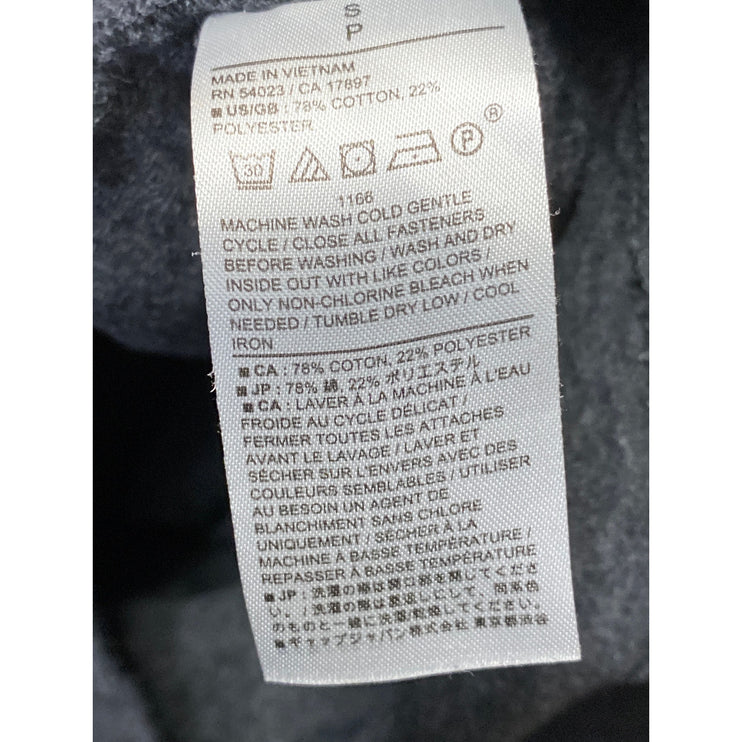 Banana Republic Men's Dark Gray Long Sleeve Quilted Snap Pullover Sweater Size S