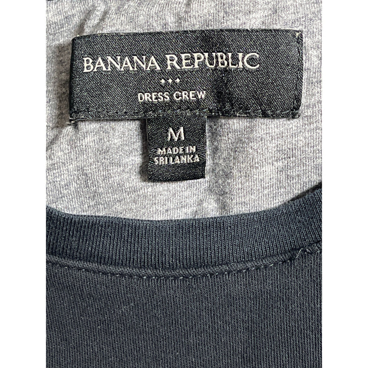 Banana Republic Women's Black Short Sleeve Crew Neck T Shirt Tee Top Size M