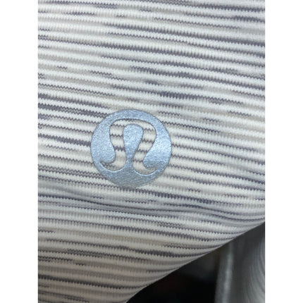Lululemon Women's Light Gray Mid Rise Yoga Workout Athletic Legging Pants Size 2