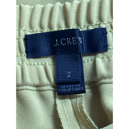 J. Crew Women's Yellow Straight High Rise Elastic Waist Casual Mini Shorts Sz 2