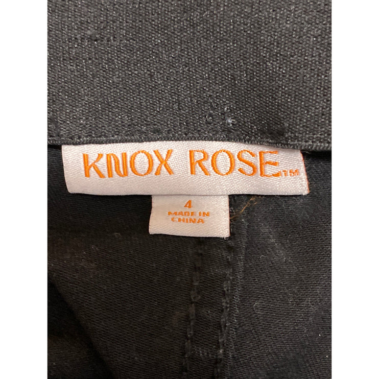 Knox Rose Women's Black High Waisted Y2k Boho Flared Bootcut Denim Jeans Size 4