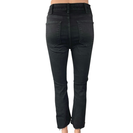 Abercrombie & Fitch Simone Women's Black High Rise Ankle Flare Denim Jeans Sz 25