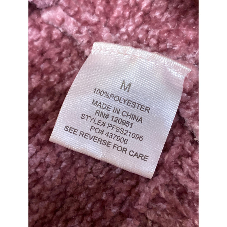 Pink Rose Women's Pink Turtle Neck Long Sleeve Crop Sweatshirt Sweater Top Sz M