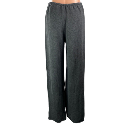 ELCE SWIM Gray High Rise Knit Elastic Waist Relaxed Wide Lounge Trouser Pants S