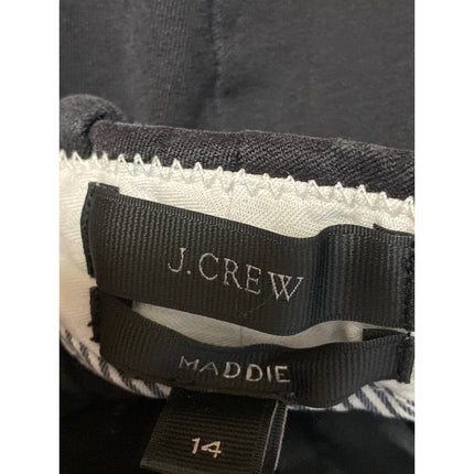 J.Crew Women's Black High Waisted Straight Leg Pockets Trousers Dress Pants 14